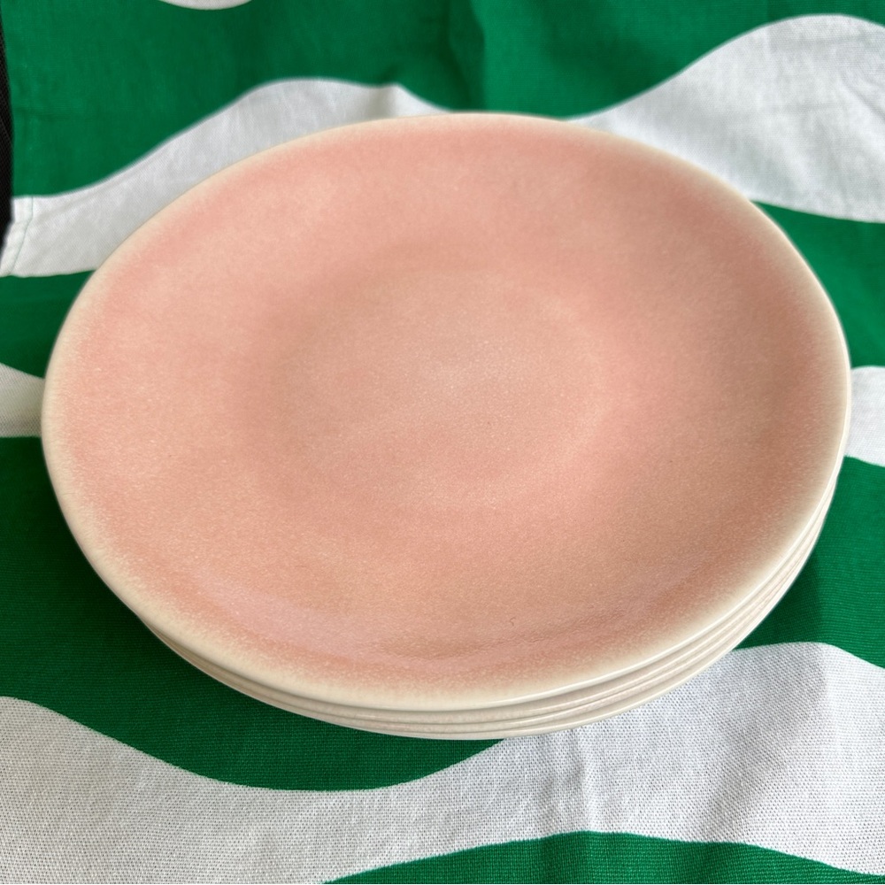 Anthropologie Matceramica Pink Stoneware Side Plates Set of 4 Made in Portugal
